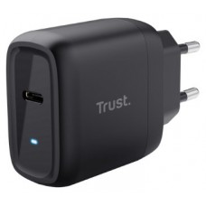 CARGADOR PARED/VIAJE USB-C 45W MAXO NEGRO TRUST