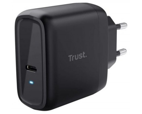 CARGADOR PARED/VIAJE USB-C 65W + CABLE USB-C MAXO NEGRO TRUST