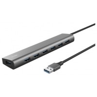 HUB HALYX ALUMINIUM USB-A 3.2 Gen 1 CON 7 PUERTOS USB-A TRUST