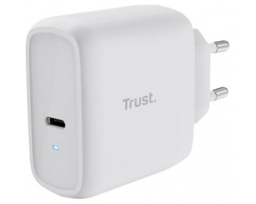 CARGADOR PARED/VIAJE USB-C 65W + CABLE USB-C MAXO BLANCO TRUST