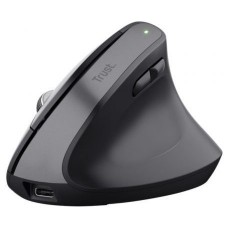 RATON OPTICO WIRELESS ERGONOMICO VERTICAL BAYO+ NEGRO TRUST