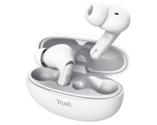 AURICULAR DE BOTON WIRELESS YAVI ENC BLANCO TRUST