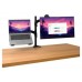 SOPORTE MESA 2 PANTALLAS PORTATIL/MONITOR MARA NEGRO TRUST