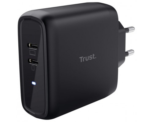 CARGADOR PARED/VIAJE 2xUSB-C 65W MAXO NEGRO TRUST