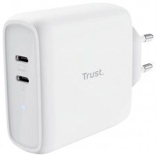 CARGADOR PARED/VIAJE 2xUSB-C 65W MAXO BLANCO TRUST