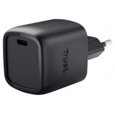 CARGADOR PARED/VIAJE USB-C 30W MAXO NEGRO TRUST