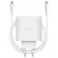 CARGADOR PARED/VIAJE USB-C 65W + CABLE USB-C 2 M MAXO BLANCO TRUST
