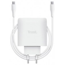 CARGADOR PARED/VIAJE USB-C 65W + CABLE USB-C 2 M MAXO BLANCO TRUST