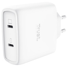 CARGADOR PARED/VIAJE 2xUSB-C 65W MAXO BLANCO TRUST