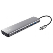 HUB 7 PUERTOS USB-C DALYX GRIS TRUST