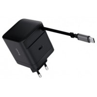 CARGADOR PARED/VIAJE USB-C 65W + CABLE USB-C RETRACTIL MAXO NEGRO TRUST