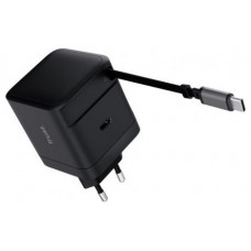 CARGADOR PARED/VIAJE USB-C 65W + CABLE USB-C RETRACTIL MAXO NEGRO TRUST