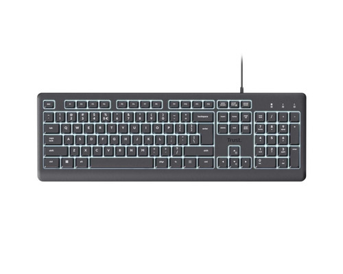 TECLADO PRIMO CON ILUMINACION NEGRO TRUST