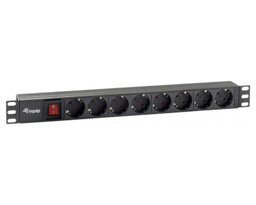 Regleta equip rack 19 pulgadas 1u 8-MR3 Regleta equip rack 19 pulgadas 1u 8