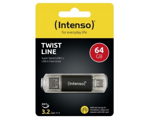 Intenso 3539490 Lápiz USB 3.2 64Gb Twist Line A+C