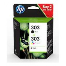 TINTA HP 303 PACK AHORRO 2 NEGRO + CIAN MAGENTA AMARILLO