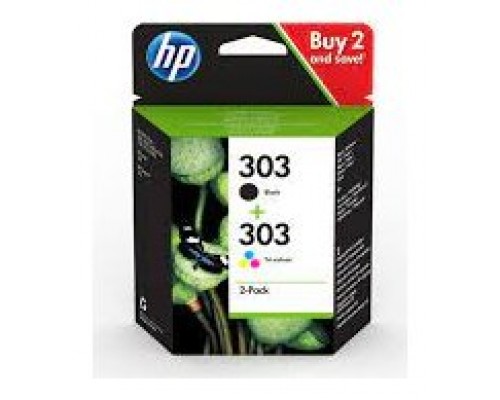 TINTA HP 303 PACK AHORRO 2 NEGRO + CIAN MAGENTA AMARILLO