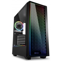 CAJA SHARKOON LIT 200 ATX 2XUSB3.0 RGB SIN FUENTE NEGRO