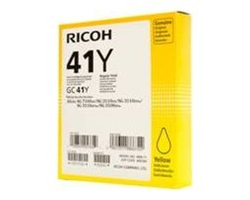 Cartucho gel ricoh gc - 41y amarillo (2500-MR7 Cartucho gel ricoh gc - 41y amarillo (2500