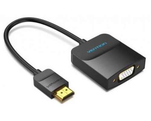 CONVERSOR HDMI A VGA 0.15 M NEGRO VENTION