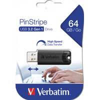 Memoria usb 3.2 verbatim pinstripe 64gb