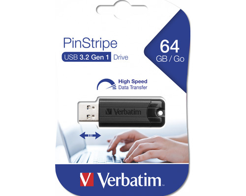Memoria usb 3.2 verbatim pinstripe 64gb-MR3 Memoria usb 3.2 verbatim pinstripe 64gb