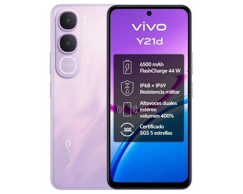 VIVO Y21d 4Gb(+4) 128Gb 6.68" IP69 Lavanda Purple-IA26 VIVO Y21d 4Gb(+4) 128Gb 6.68" IP69 Lavanda Purple