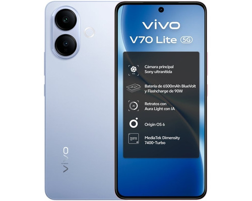 SMARTPHONE VIVO V70 LITE 5G 6.74"" (6+256GB) AZUL-AA54 SMARTPHONE VIVO V70 LITE 5G 6.74"" (6+256GB) AZUL