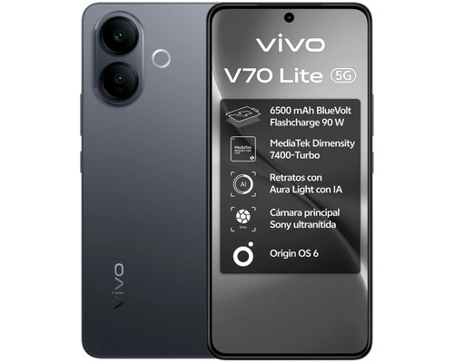 VIVO V70 Lite 5G 6.77" 6Gb 128Gb Black-IA45 VIVO V70 Lite 5G 6.77" 6Gb 128Gb Black