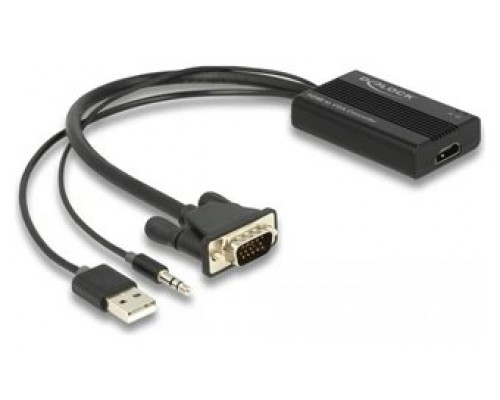 Delock Adaptador HDMI a VGA con audio 25 cm