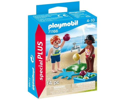 Playmobil ni&ntilde;os con globos agua