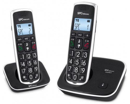 SPC 7609N Telefono DECT COMFORT KAISER DUO Negro