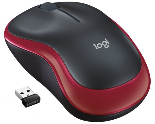 RATON OPTICO WIRELESS M185 ROJO LOGITECH