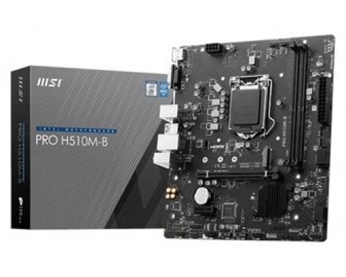 PLACA BASE MSI PRO H510M-B 1200 SOLO 10ª  MATX 2XDDR4