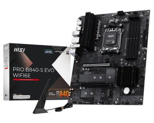 PLACA BASE MSI PRO B840-S EVO WIFI6E AM5 4XDDR5
