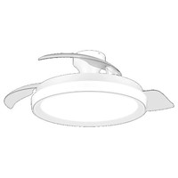 PHILIPS Ventilador techo Luz Bilss106c 28+35W Bl B-22IA PHILIPS Ventilador techo Luz Bilss106c 28+35W Bl B