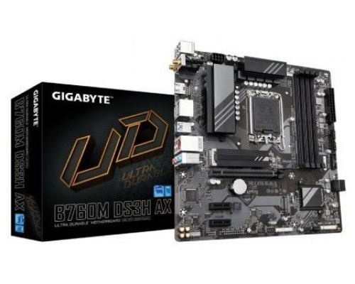 PLACA BASE GIGABYTE B760M DS3H AX G12 1700 MATX 4XDDR5