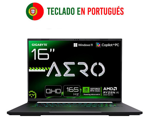 PORTATIL GIGABYTE AERO X16 2WHA3PTC65AH R9-370HX 32GB 1TB RTX5070 16" W11H-DI264 PORTATIL GIGABYTE AERO X16 2WHA3PTC65AH R9-370HX 32GB 1TB RTX5070 16" W11H