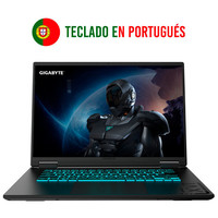 PORTATIL GIGABYTE A16 3VHK3PT864SD R7 260 32GB 1TB RTX5060 16"WUXGA FreeDOS