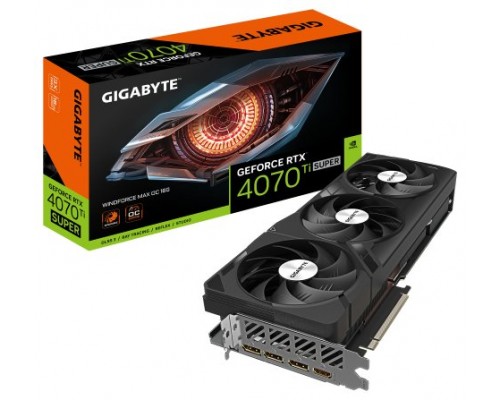 TARJETA GRAFICA GIGABYTE RTX 4070TI SUPER WINDFORCE MAX OC 16GB