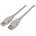 CABLE AISENS USB 2.0 TIPO A/M-A/H BEIGE 1.0M