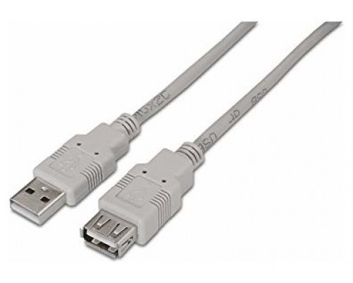 CABLE AISENS USB 2.0 TIPO A/M-A/H BEIGE 1.8M