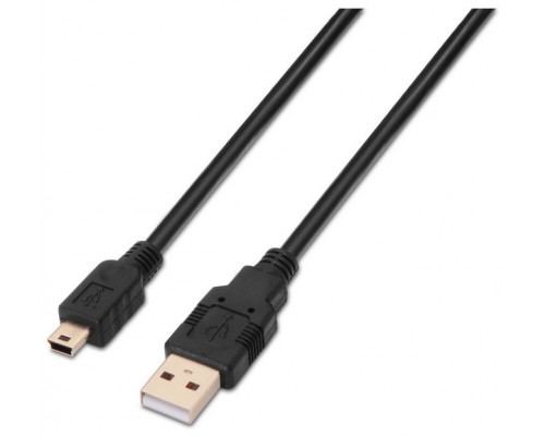 CABLE AISENS USB 2.0 TIPO A/M-MINI B/M NEGRO 0.5M