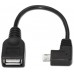 CABLE AISENS USB 2.0 OTG ACODADO MICRO B/M-A/H NEGRO 15CM