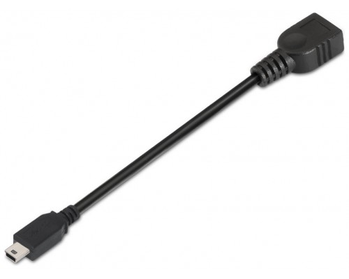 CABLE AISENS USB 2.0 OTG TIPO MINI B/M-A/H NEGRO 15CM