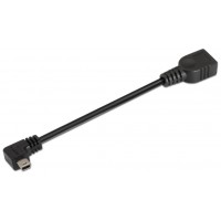 CABLE AISENS USB 2.0 OTG ACODADO TIPO MINI B/M-A/H NEGRO 15CM