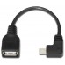 CABLE AISENS USB 2.0 OTG ACODADO TIPO MINI B/M-A/H NEGRO 15CM