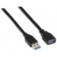 CABLE USB 3.0 AISENS TIPO A M-A H NEGRO 1.0M