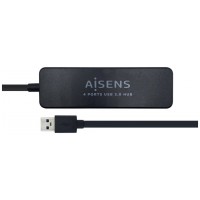 Aisens Hub USB 3.0 tipo A/M-4xtipo A/H negro 30cm