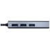 Aisens Conversor USB 3.0 Ethernet + 3 usb3.0 gris